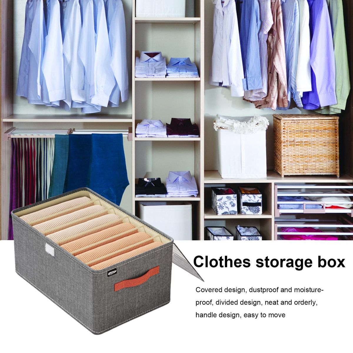 Clothes Storage Container Wardrobe Jeans Shirt Quilt Storage Holder