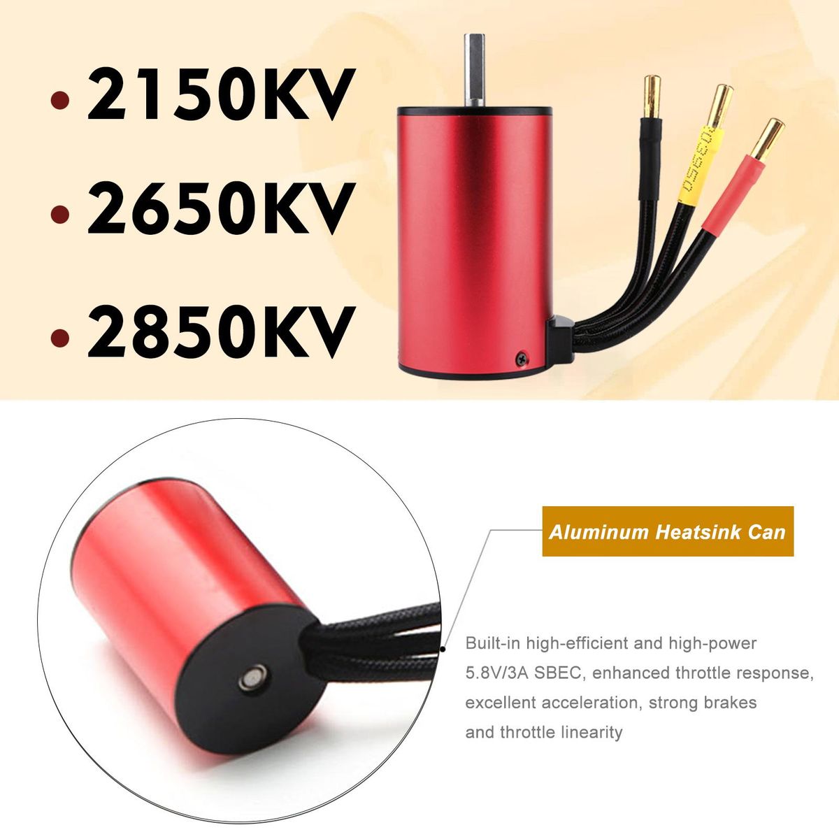 S3670 2850KV Brushless Motor Sensorless Waterproof Motor and 120A Brushless ESC T Plug Heat Sink Programming Card Replacement for HSP HPI Traxxas 1/8 RC Car Truck