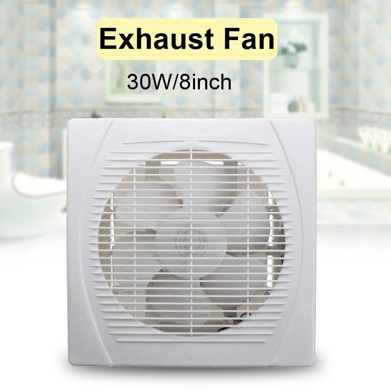 30W 8inch Entilation Exhaust Fan Blower Window Wall Kitchen Bathroom Toilet