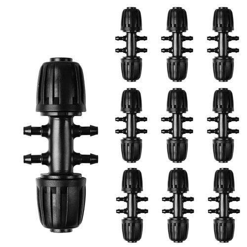 10PCS Barbed Tee 1/2 Inch To 1/4 Inch Irrigation