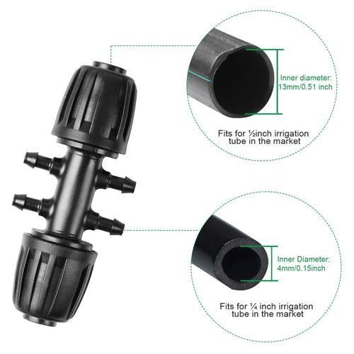 10PCS Barbed Tee 1/2 Inch To 1/4 Inch Irrigation