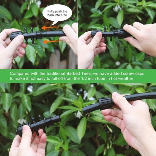 10PCS Barbed Tee 1/2 Inch To 1/4 Inch Irrigation