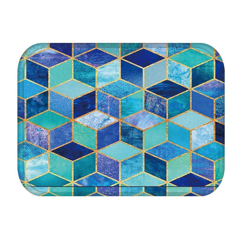 Sea Geometric Anti-slip Doormat Kitchen Entrance D