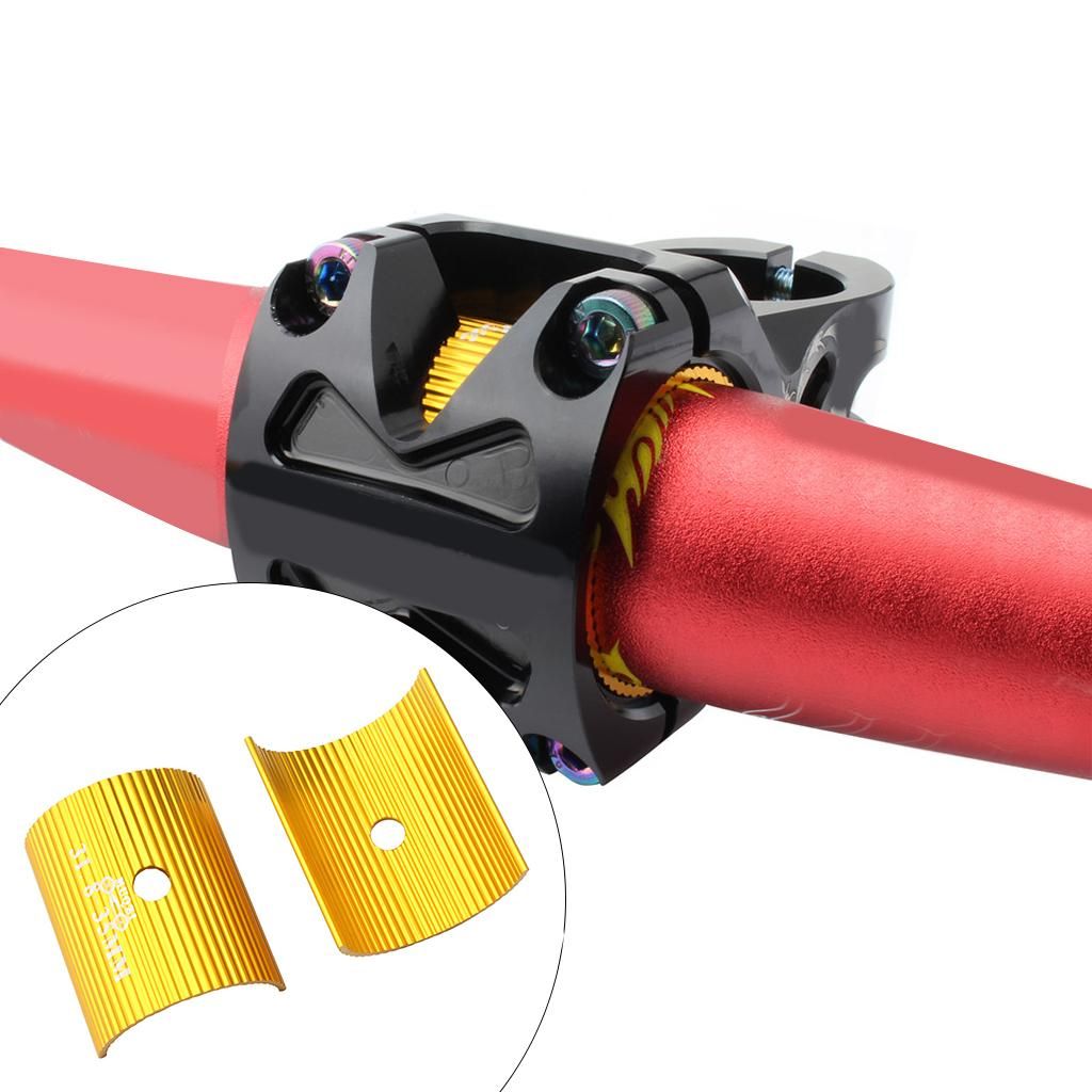 2X Bike Stem Adapter Size Handlebar Shim Size Reducer Gold