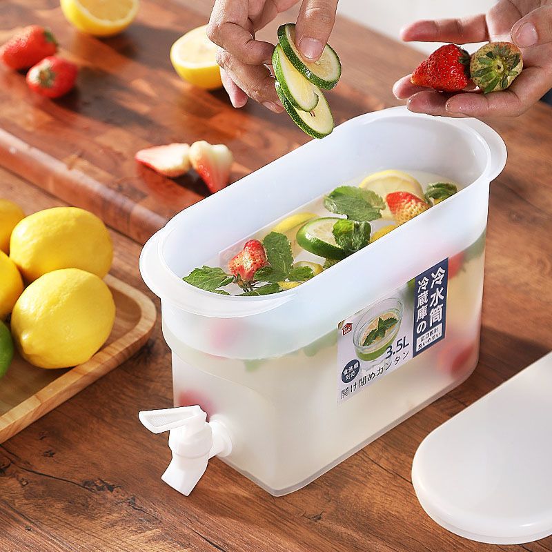 With Faucet Water Jugs Container3500Ml Kitchen Drinkware Heat Resistant Kettle Tea Pot Lemon Fruit Teapot Large Capacity Kettle