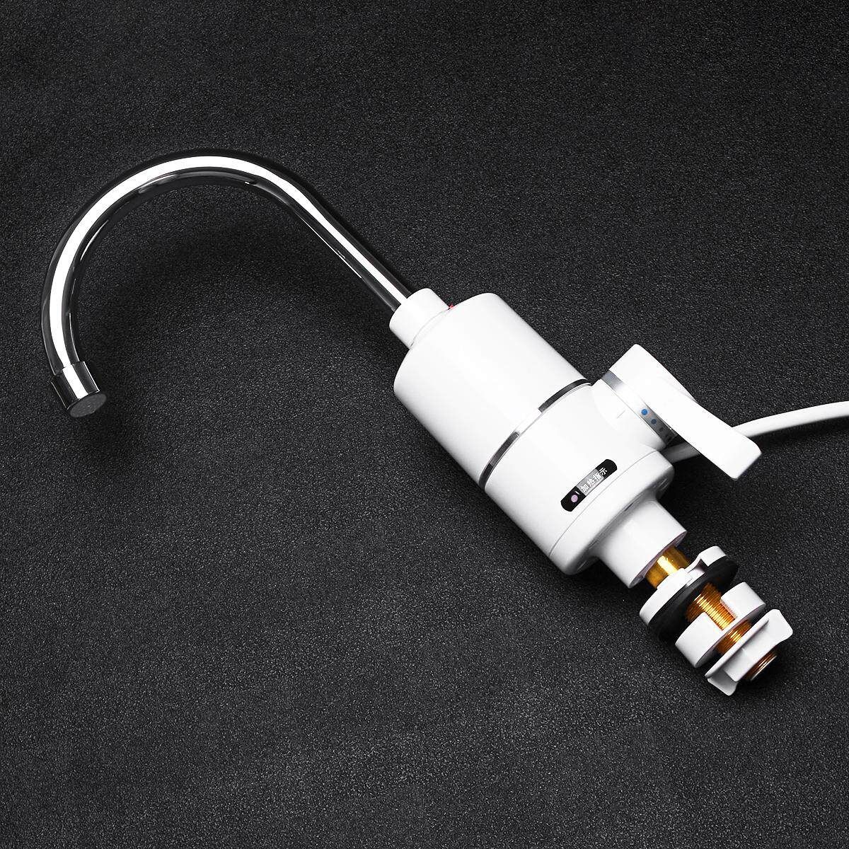 [220V 3000W] Instant Electric Hot Cold Water Faucet Kitchen Tankless 0.04MPA-0.6MPA Water Classic Plus Leakage Protection - Water Inflow