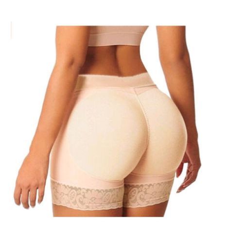 (black)HOT Padded Bum Comfortable Lace Patchwork Fashion Hollow Out Pants Enhancer Shaper  Lifter Booty Boyshorts Underwear DOU