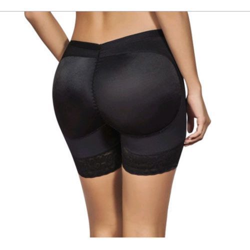 (black)HOT Padded Bum Comfortable Lace Patchwork Fashion Hollow Out Pants Enhancer Shaper  Lifter Booty Boyshorts Underwear DOU