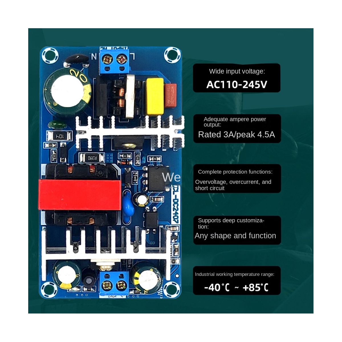 24V 3A Switching Power Board 70W Isolated Power Module