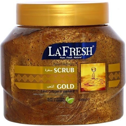 LaFresh Gold Face & Body Scrub With Collagen & Vitamin E-500ml