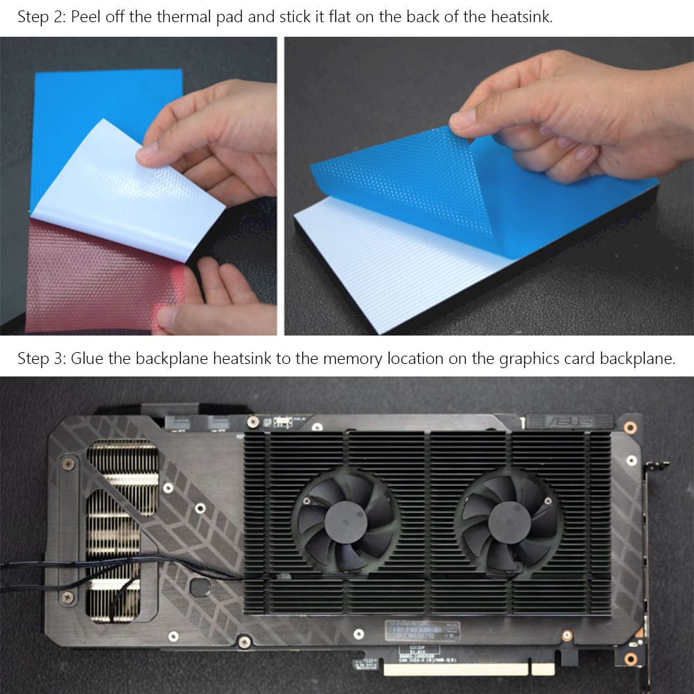 GPU Backplate Radiator Kit Graphics Card Backplane Memory