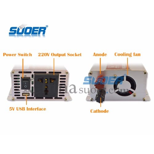 LCD Meter Portable Power Inverter - 12V 220V - 1000W  - STA-1000A