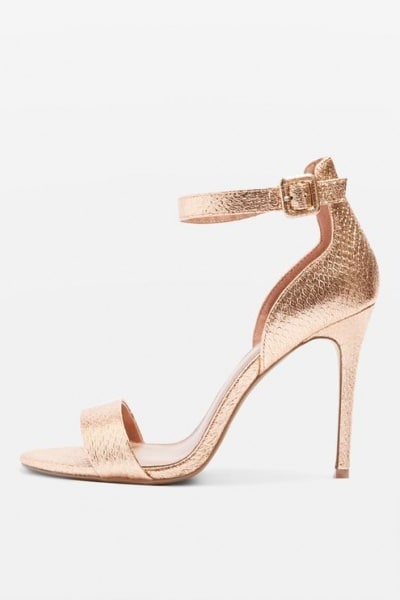 Morgan Heeled Sandals - Rose Gold