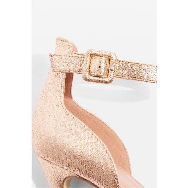 Morgan Heeled Sandals - Rose Gold