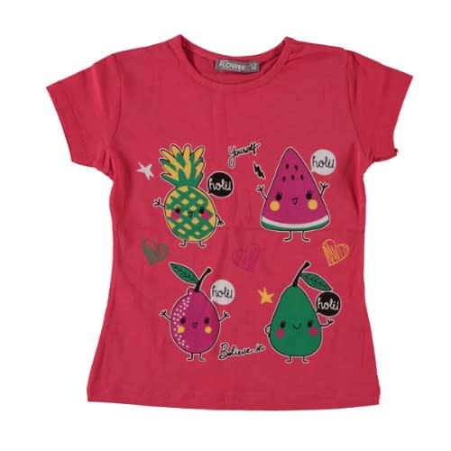 Fruity Top Girl T-shirt - Fuchsia Pink
