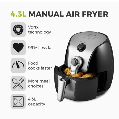 VORTX Air Fryer With Rapid Air Circulation - 4.3l - 1500W