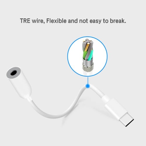 Type C To 3.5mm Jack Headphone Cable Audio Aux Cable Adapter
