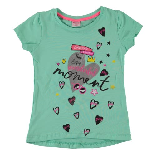 Enjoy Wonderful Moment Girls T-shirt - Green