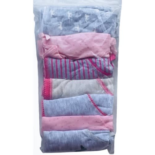 7 Pack Colored Girls Briefs- H1