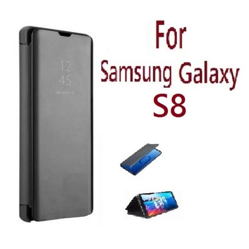 Standing Clear View Protective Case Pouch For Samsung Galaxy S8
