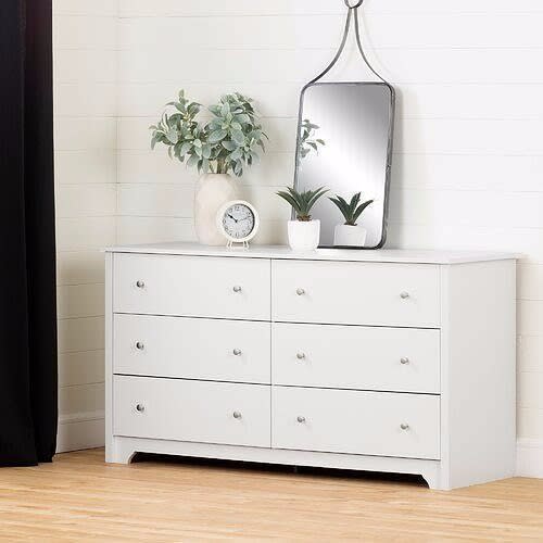 Double Dresser  - Off White - 6 Drawer