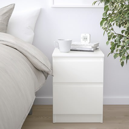 Kullen Chest Of 2 Drawers - White