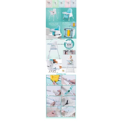 Baby High Chair With Removable Tray And Adjustable Legs