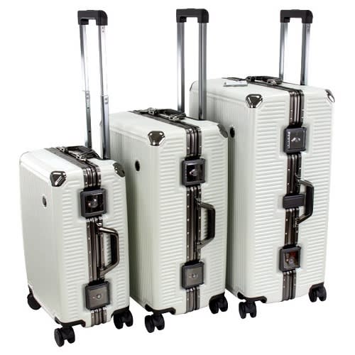 Antitheft Hardshell Luggage Suitcase-white
