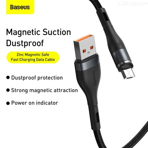 Zinc Magnetic Series Data Cable - Safe Fast Charging Usb to Type-c 3a 1m cable