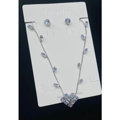 Diamond Design Set Of Jewelry - Silver