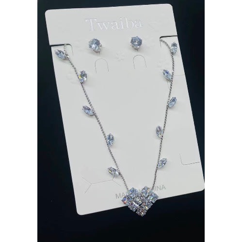 Diamond Design Set Of Jewelry - Silver