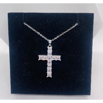 Cubic Zirconia Pendant Necklace - Silver