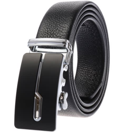 Men Leather Belt - Black