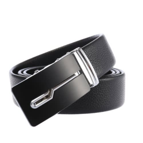 Men Leather Belt - Black