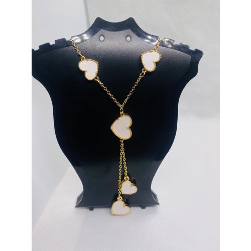 Heart Necklace - White