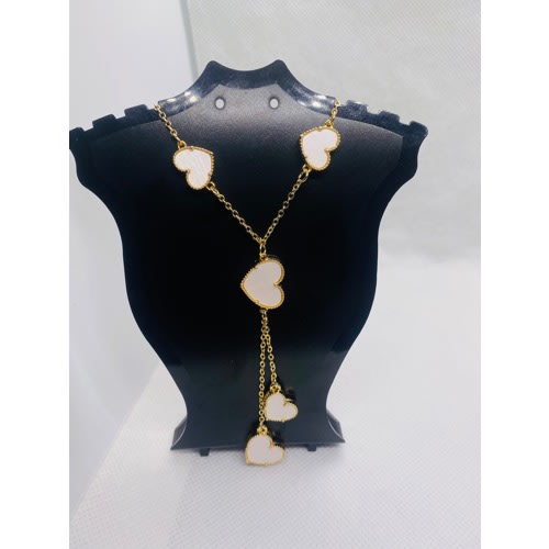 Heart Necklace - White
