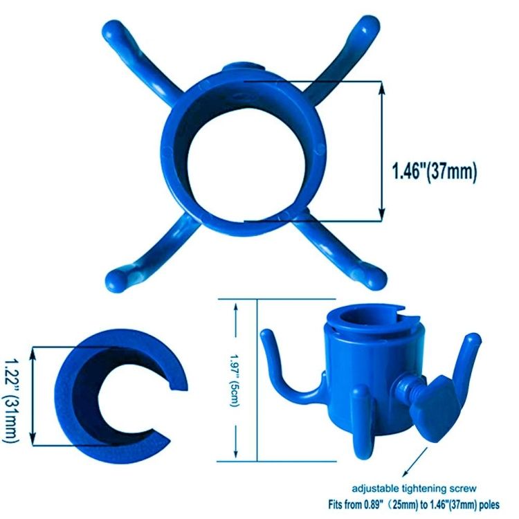 Outdoor Beach Umbrella Hook Nail Four Legs Hooks Garden Umbrella Plastic Four Prongs Hanger(Blue) Beach Umbrella Hook(Red)