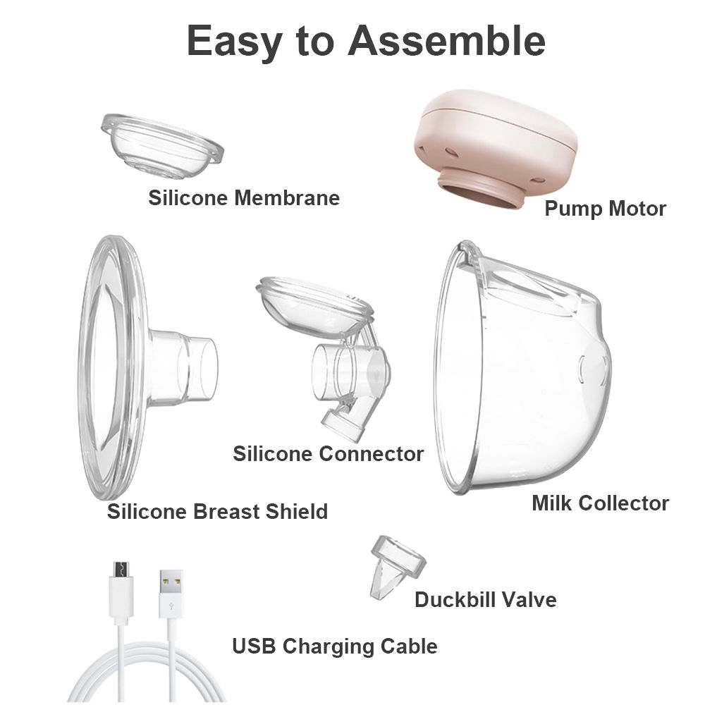 Wearable Electric Breast Pump With 24mm Flange,2pcs