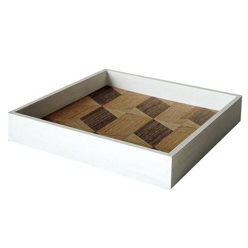 Square Wood Tray Table Storage Plate For Makeup