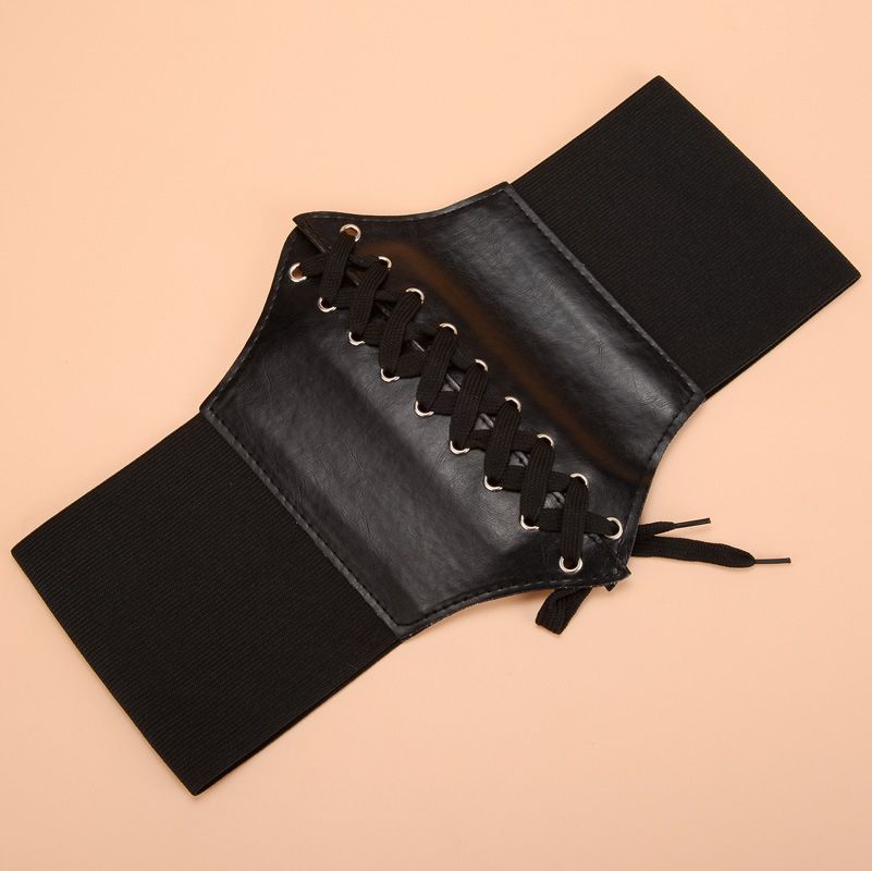 Fashion Elastic Corset Bustier Slimming Waistband Leather Waist Belt
