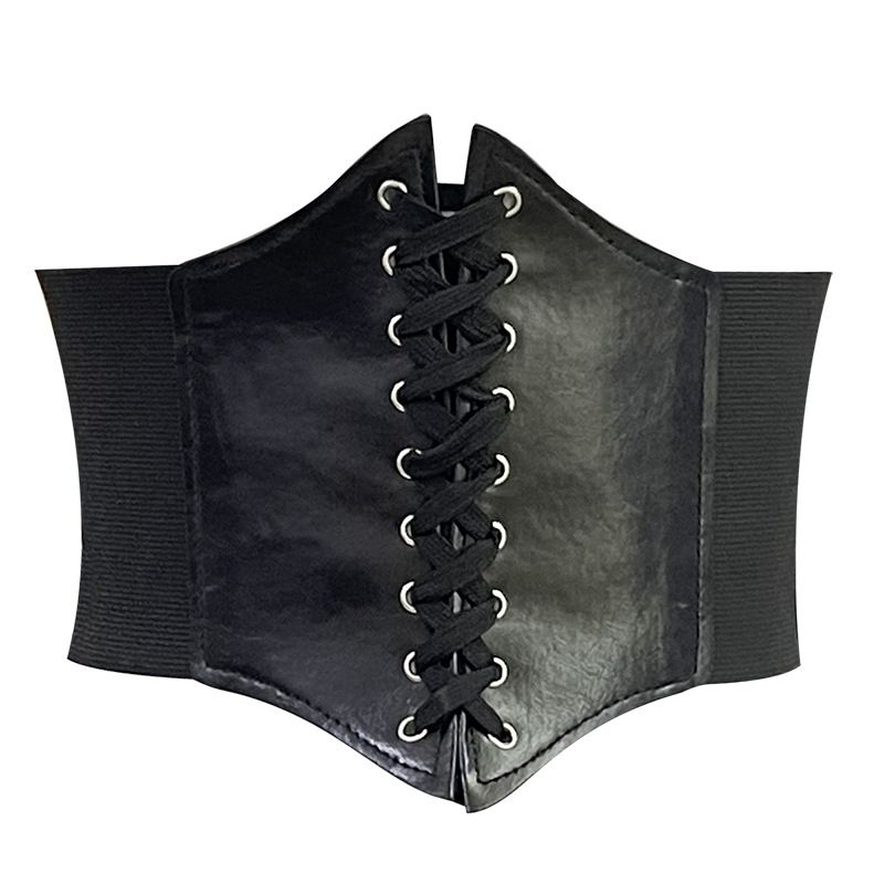 Fashion Elastic Corset Bustier Slimming Waistband Leather Waist Belt