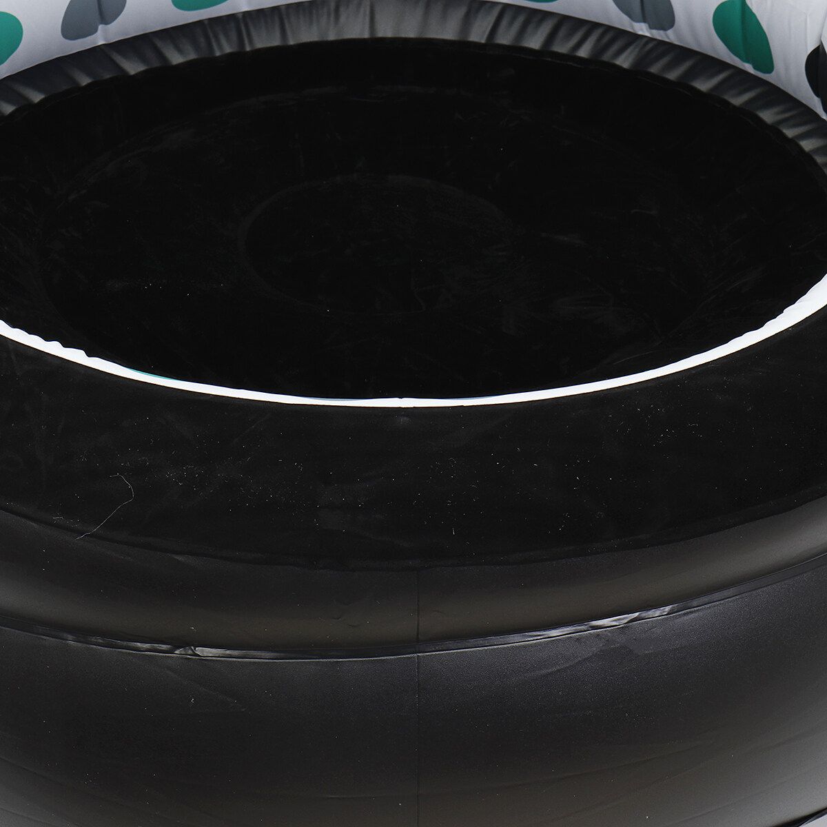 Indoor Inflatable Lounge Chair Portable Lazy Sofa Travel Air Round Seat Adult Black(with Dot)