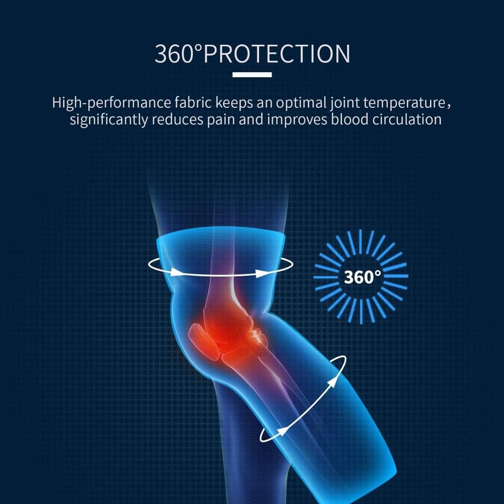 1pcs Knee Pad Full Leg Sleeves Long Compression Leg Sleeve Knee Sleeves Protect Leg Man Women Basketball Arthritis Cycling Sport(#black)