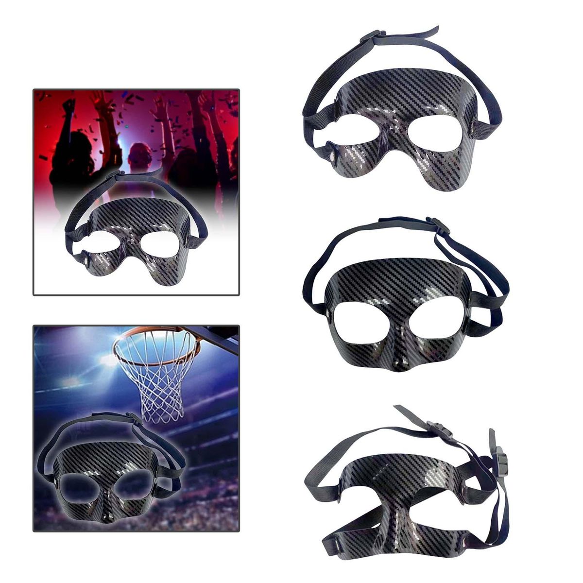 Basketball  Adjustable Elastic Strap Adult Half Face