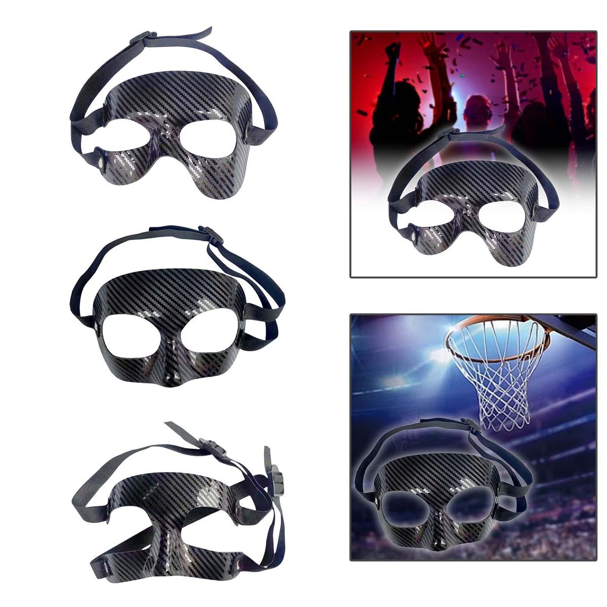 Basketball  Adjustable Elastic Strap Adult Half Face