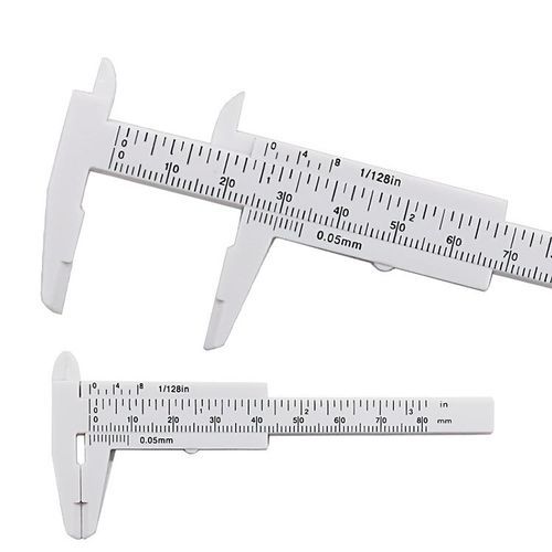 High Quality 1pcs 0-80mm Double Rule Scale Plastic Vernier