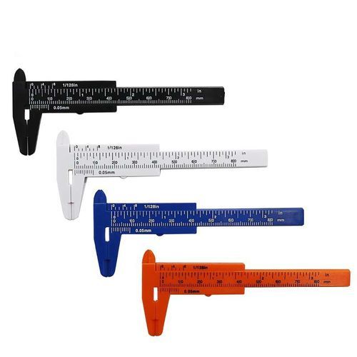 High Quality 1pcs 0-80mm Double Rule Scale Plastic Vernier