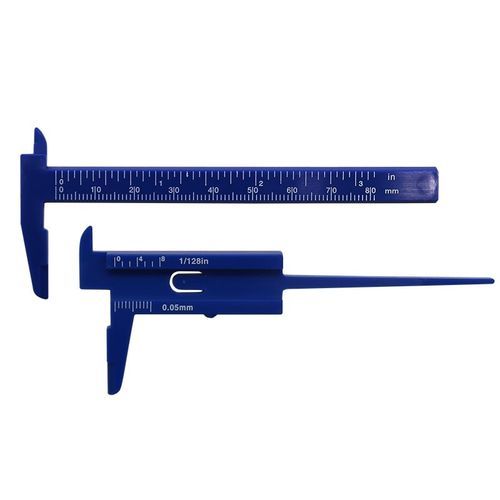 High Quality 1pcs 0-80mm Double Rule Scale Plastic Vernier