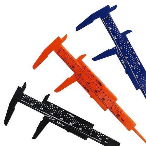 High Quality 1pcs 0-80mm Double Rule Scale Plastic Vernier