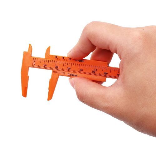 High Quality 1pcs 0-80mm Double Rule Scale Plastic Vernier